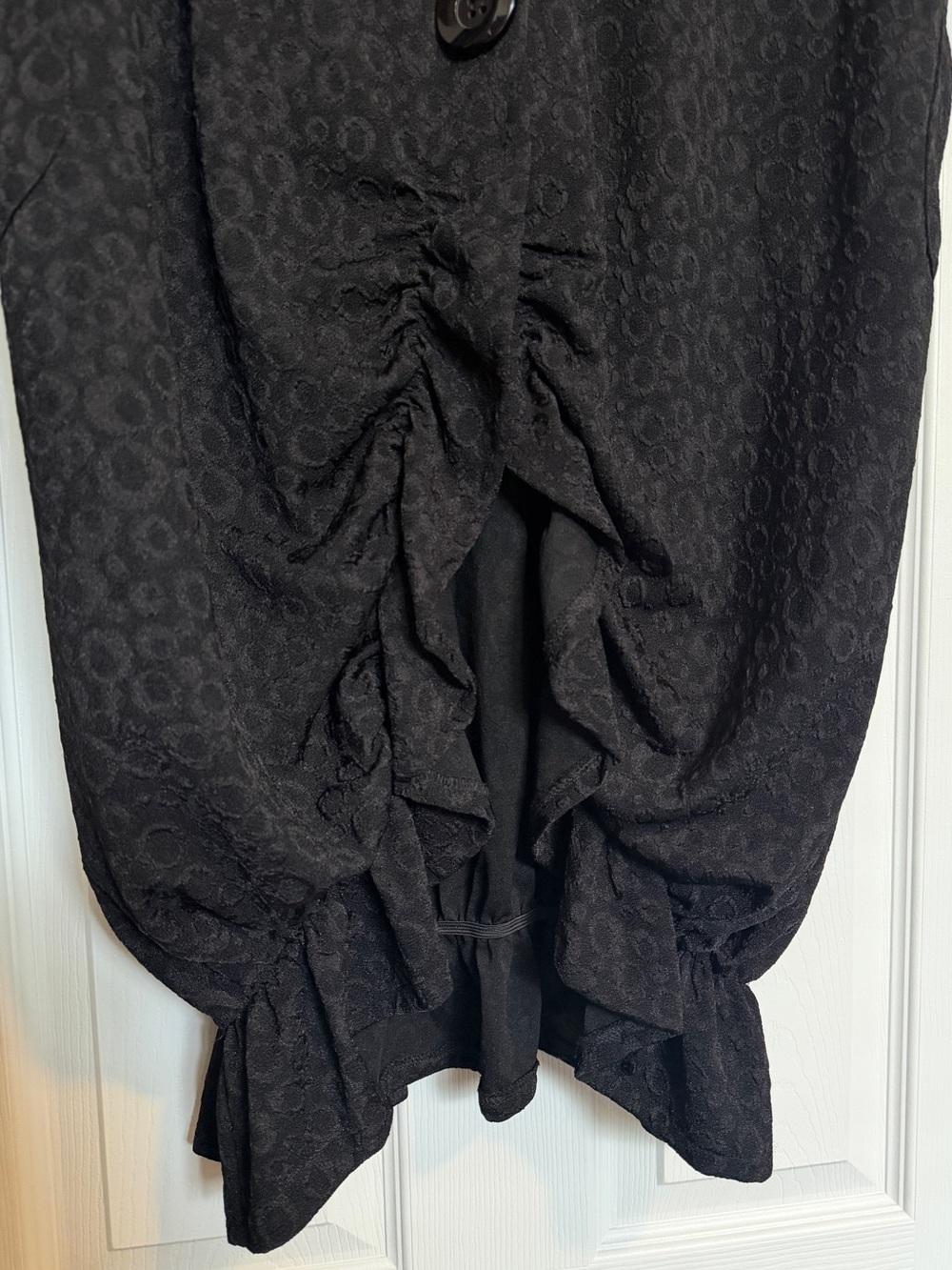 Zadie B Black Sleeveless Button Front Bubble Hem Dress Sz 2X Modest Chic Elegant - Picture 4 of 9